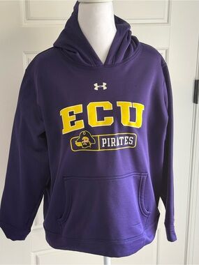 Under Armour Purple ECU Pirates Pullover Hoodie with Yellow Graphics
